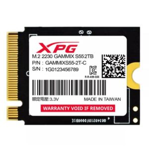 HD INTERNO SOLIDO 2TB ADATA XPG GAMMIX S55 M.2 2230 PCIE GEN4 X4 5000MB/S / 3200MB/S SGAMMIXS55-2T-C