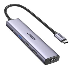 HUB UGREEN CM478 5 EN 1 USB-C 1 PUERTO HDMI 1 PUERTO USB-C PD 1 PUERTO USB-A 3.0 2 PUERTOS USB-A 2.0 15495