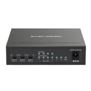 SWITCH MERCUSYS MS106LP(UN) 6 PUERTOS 10/100MBPS DESKTOP 4 PUERTOS POE+ 40W (E)