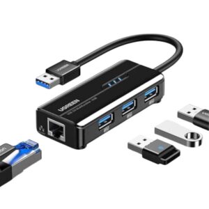 HUB UGREEN 5 EN 1 PUERTOS USB 3.0 / GIGABIT ETHERNET 20265