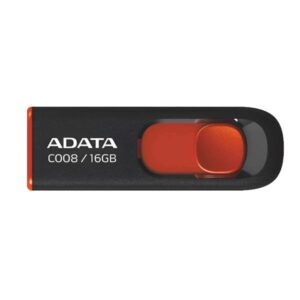 MEMORIA USB 2.0 16GB ADATA BLACK+RED AC008-16G-RKD