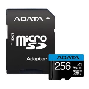 MEMORIA MICRO SDXC 256GB ADATA AUSDX256GUICL10A1-RA CLASE 10 100/25MB/S PARA DISPOSITIVOS MOVILES CÁMARAS DIGITALES