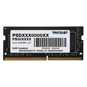 MEMORIA RAM PARA LAPTOP 8GB PATRIOT PSD48G320081S SL DDR4 3200MHZ CL22 1.2V NEGRO