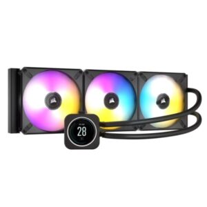 ENFRIAMIENTO LIQUIDO RGB CORSAIR ICUE H170I ELITE LCD  AIO 420MM CW-9060063-WW NEGRO