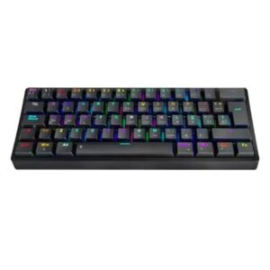 TECLADO GAMING RGB EAGLE WARRIOR KAY182U0003C  60% MECÁNICO INALÁMBRICO BT ESPAÑOL NEGRO