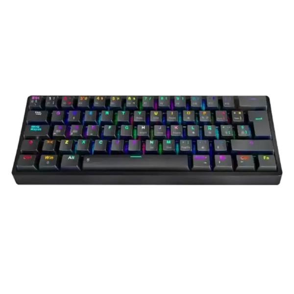 TECLADO GAMING RGB EAGLE WARRIOR KAY182U0003C 60% MECÁNICO INALÁMBRICO BT ESPAÑOL NEGRO