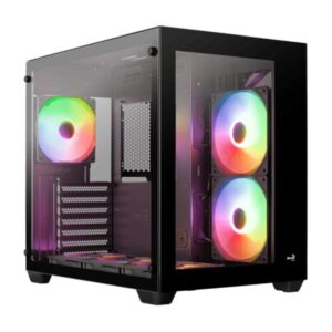CASE GAMING RGB AEROCOOL DRYFT-G-BK-V1 MID TOWER VENTILADORES 4 DE 120MM Y 2 DE 140MM CON VIDRIO LATERAL Y FRONTAL ACCM-ES01163.11 NEGRO