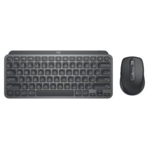 TECLADO Y MOUSE LOGITECH MX KEYS MINI COMBO FOR BUSINESS MEMBRANA INALÁMBRICO ESPAÑOL 920-011053 NEGRO
