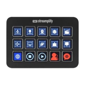 TECLADO STREAMING STREAMPLIFY -LCD 15 TECLAS CON HUB NEGRO SPUD-DO20A01.11