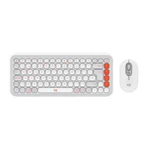 TECLADO Y MOUSE LOGITECH POP ICON COMBO INALÁMBRICO BLUETOOTH ESPAÑOL 920-013055 BLANCO
