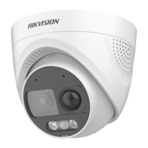 CÁMARA TURRET HIKVISION DS-2CE72DF3T-PIRXOS(2.8MM) 2 MP COLORVU PIR SIREN AUDIO LUZ BLANCA HASTA 20 M 300614586 BLANCO