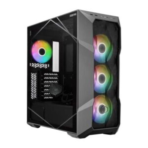 CASE GAMING RGB COOLER MASTER TD500 MAX MID TOWER VENTILADORES 4 DE 120MM CON FUENTE DE PODER INCLUIDA TD500V2-MGNN85-SL0 NEGRO