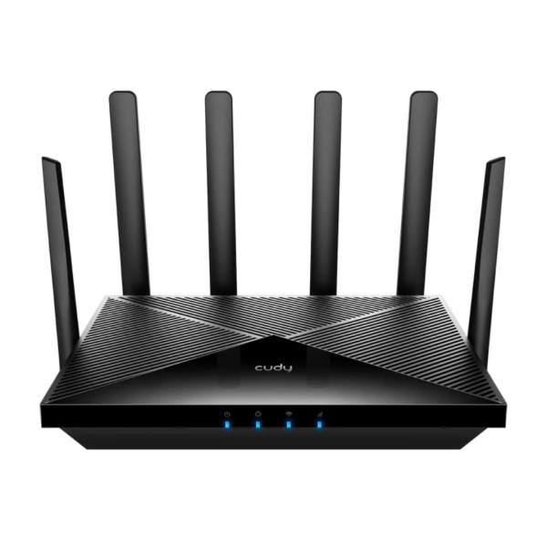 ROUTER INALAMBRICO CUDY P5_EU 1.0 5GHZ AX3000 WIFI 6 5G REL.16 CON ANTENAS DESMONTABLES NEGRO
