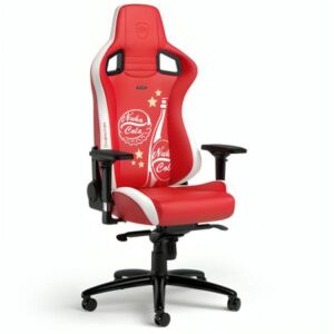 SILLA GAMING NOBLECHAIRS EPIC EDICIÓN FALLOUT NUKA COLA CUERO SINTÉTICO NBL-PU-FNC-001 ROJO