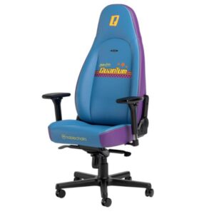 SILLA GAMING NOBLECHAIRS ICON EDICIÓN FALLOUT NUKA-COLA QUANTUM CUERO SINTÉTICO NBL-ICN-PU-NCQ CELESTE/MORADO