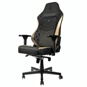 SILLA GAMING NOBLECHAIRS HERO EDICIÓN DIGNITAS CUERO SINTÉTICO NBL-HRO-PU-DTE NEGRO/DORADO