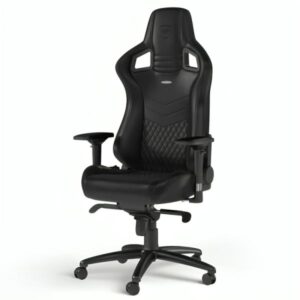SILLA GAMING NOBLECHAIRS EPIC CUERO AUTENTICO NBL-RL-BLA-001 NEGRO