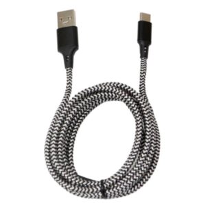 CABLE NOVA USB-C A USB 2.0 FAD31118002C CARGA RÁPIDA TRENZADO DE NYLON / DURA FORM 1.8M NEGRO