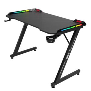 ESCRITORIO GAMING AEROCOOL GD3 RGB ACERO CON POSAVASOS Y SOPORTE PARA HEADSET TEGD-4033011.11 NEGRO