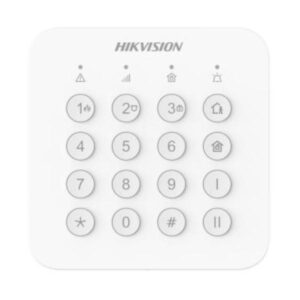 TECLADO PARA ALARMA INALAMBRICO HIKVISION AX HOME DS-PK201B-WB(O-STD) 433.1-433.7 MHZ CORRIENTE MAXIMA 190 MA ALCANCE DE HASTA 1000M 302402336 BLANCO