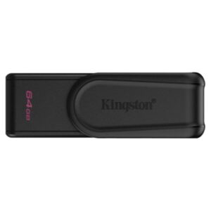 MEMORIA USB 64GB KINGSTON DATA TRAVELER EXODIA S USB-A  3.2 GEN 1 CON TAPA GIRATORIA DTXS/64GB NEGRO