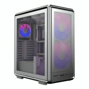 CASE COOLER MASTER MASTERFRAME 500 MESH SILVER ARGB MID TOWER VENTILADORES 3 (2X200 MM + 1X120 MM) CON VIDRIO TEMPLADO Y MALLA FRONTAL MF500M-SHNN-S01 GRIS