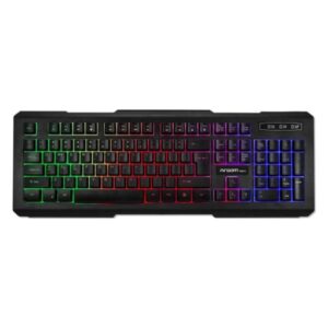 TECLADO GAMING RGB ARGOM COMBAT KB-2055BK MECANICO ALAMBRICO INGLES ARG-KB-2055BK NEGRO