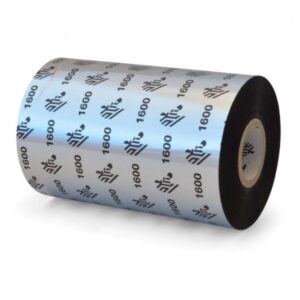 RIBBON DE CERA ZEBRA 4.33" X 500 METROS NUCLEO 1" 1600 STANDARD 18 POR CAJA ZEB-01600BK11045