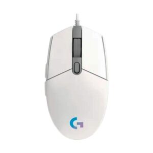 MOUSE GAMING RGB LOGITECH G203 LIGHTSYNC ALÁMBRICO USB 8000 DPI 910-005791 BLANCO